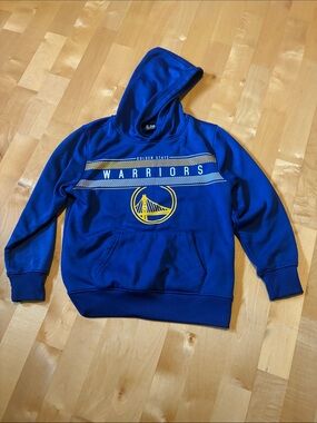 Golden State Warriors NBA Blue Pullover Hoodie youth 8